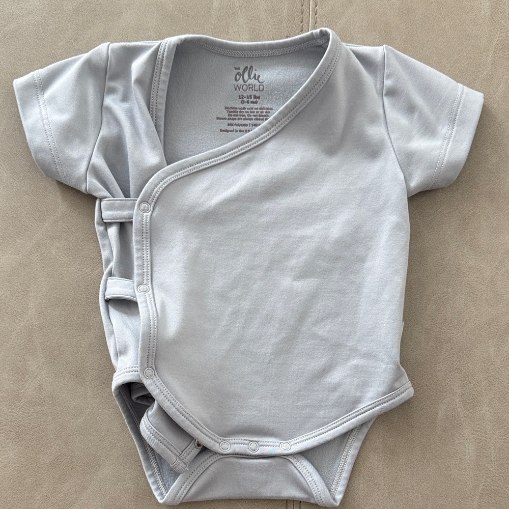 Ollie World Gray Kids One Piece Bodysuit